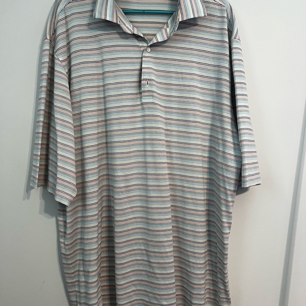 Fairway & Greene Performance Multicolor Striped Golf Polo XXL